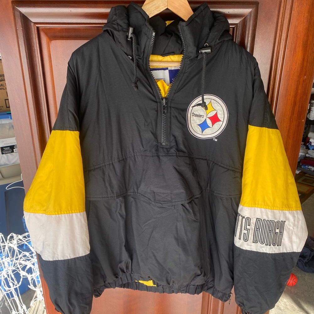 Vintage 90’s Competitor NFL Game Day Pittsburgh Steelers Pullover Puffer Jacket